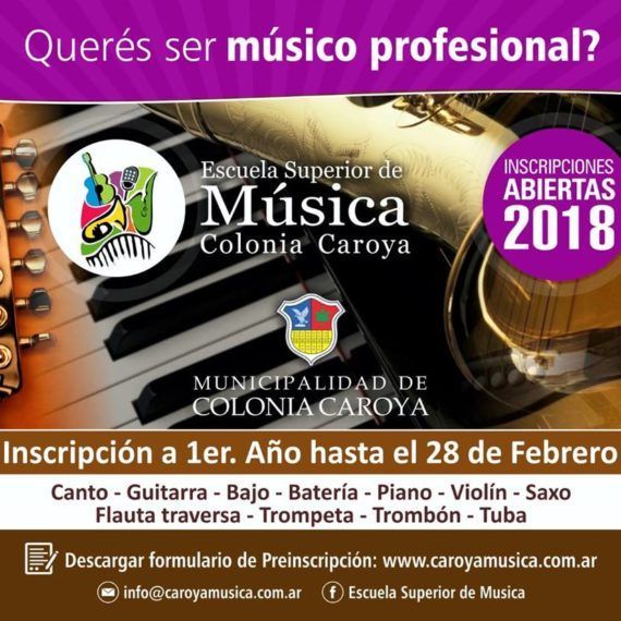 INSCRIPCIONES 2018 (hasta el 28 de febrero) – Cupos limitados